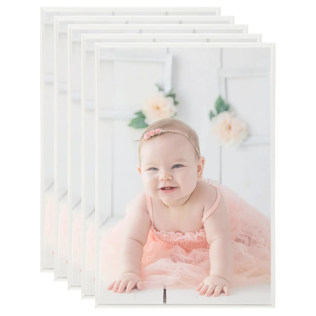 fotoraami kollaaž 5 tk, lauale, hõbedane, 21x29,7 cm MDF