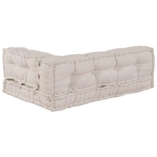 Laotava Sohvapä cushion käte ja seljatoega kreemjas kangas