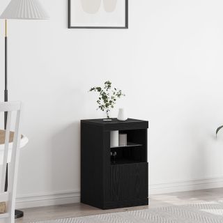 külmkapp LED-valgustusega Must tamm 41x37x67 cm