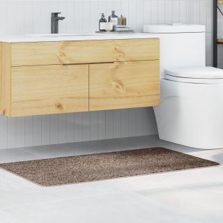 Vannitoa vaip Ristkülik Pruun 70x120 cm Polüpropüleen Libisemiskindel