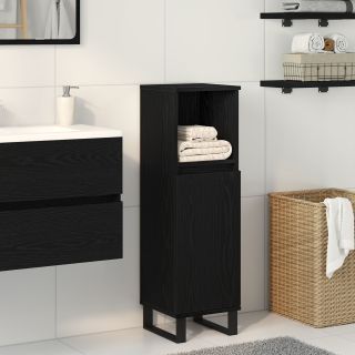 Vannitoa Kapp Must Tamme 30x30x100 cm Tehispuit
