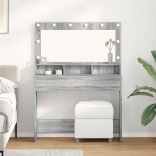 Tualettlaud LED-valgustusega Hall Sonoma 100x41x135 cm