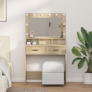 Tualettlaud LED Valgusega Sonoma Tamme 79x41x135 cm