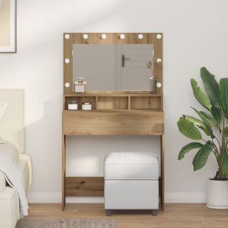 Tualettlaud LED-valgustitega 79x41x135 cm