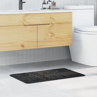 Vannitoavaip Ristkülikuline Tumehall 50x80 cm Polüpropüleen Libisemiskindel