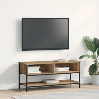 TV kapp Artisan tamme 100x35x45 cm Tehispuust ja terasest
