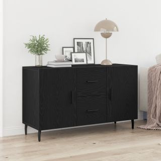 Nurgakapp Mustast Tammest 100x36x60 cm Töödeldud Puit
