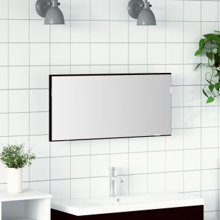 Vannitoa Peeglite Kapid LED Valgusega Must Oak 80x37 cm