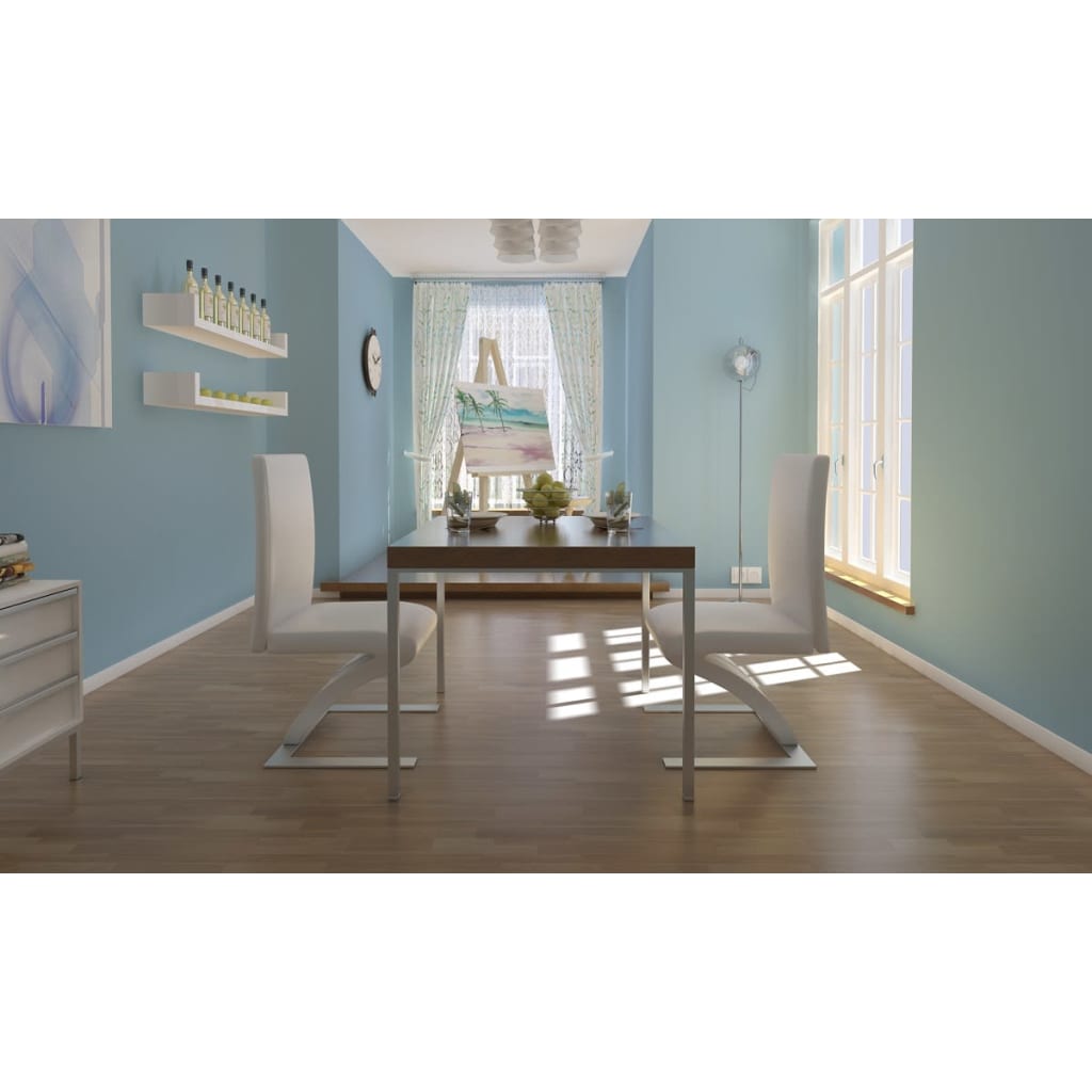 söögitoolid 2 tk, valge, kunstnahk